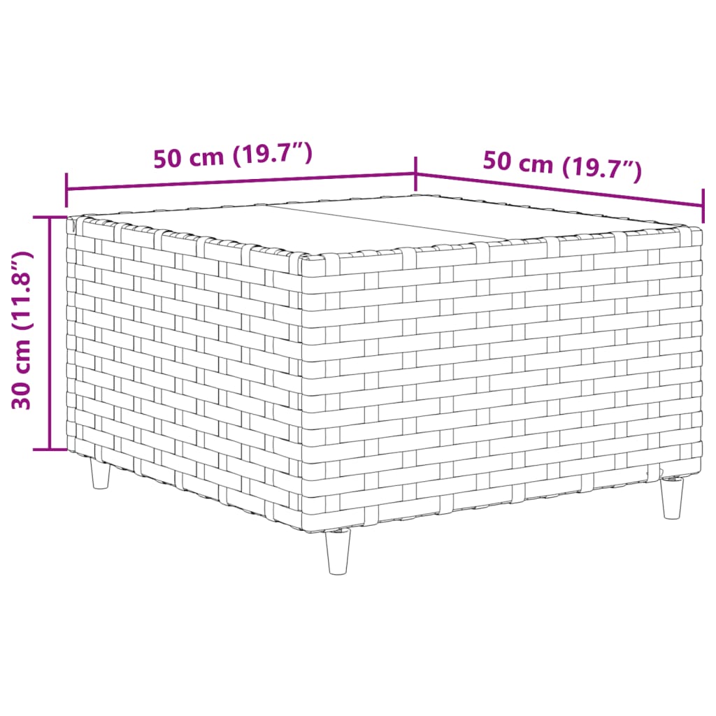 vidaXL 6-delige Loungeset met kussens poly rattan bruin