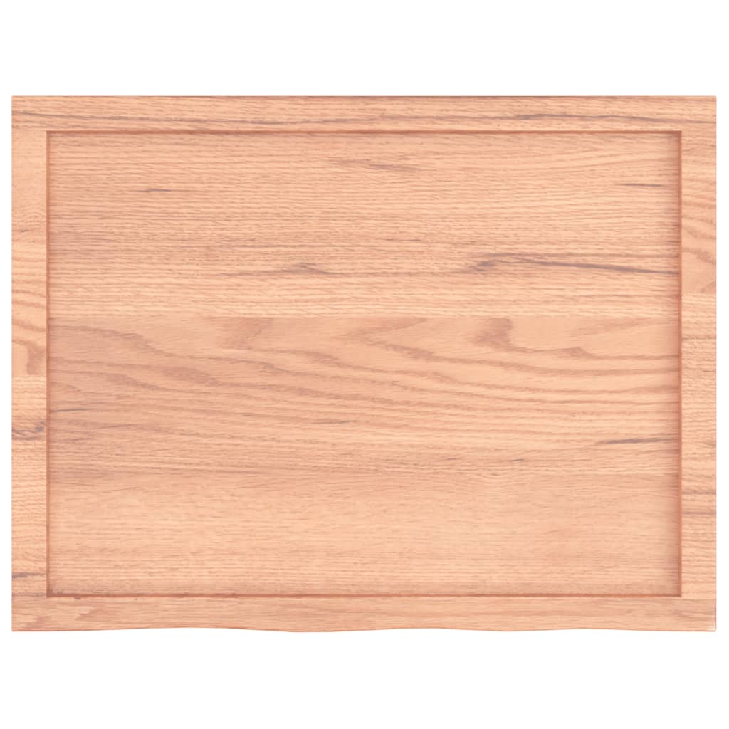 vidaXL Wandschap 80x60x(2-4) cm behandeld massief eikenhout lichtbruin