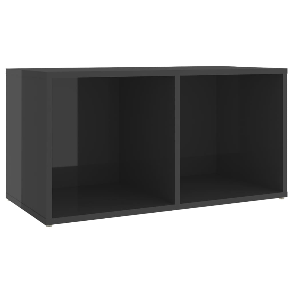 vidaXL Tv-meubelen 2 st 72x35x36,5 cm spaanplaat hoogglans grijs