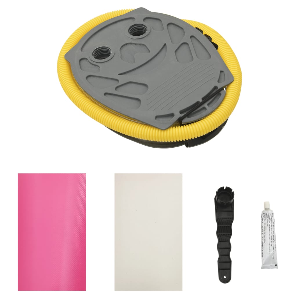 vidaXL Gymnastiekrol met pomp opblaasbaar 100x60 cm PVC roze