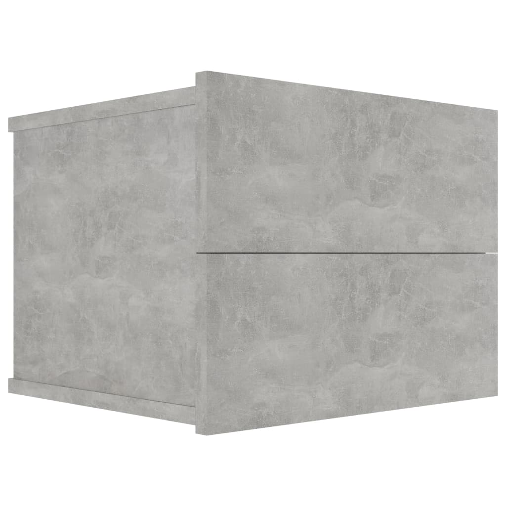 vidaXL Nachtkastjes 2 st 40x30x30 cm bewerkt hout betongrijs
