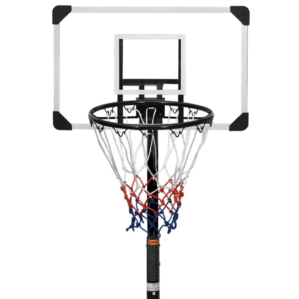 vidaXL Basketbalstandaard 216-250 cm polycarbonaat transparant