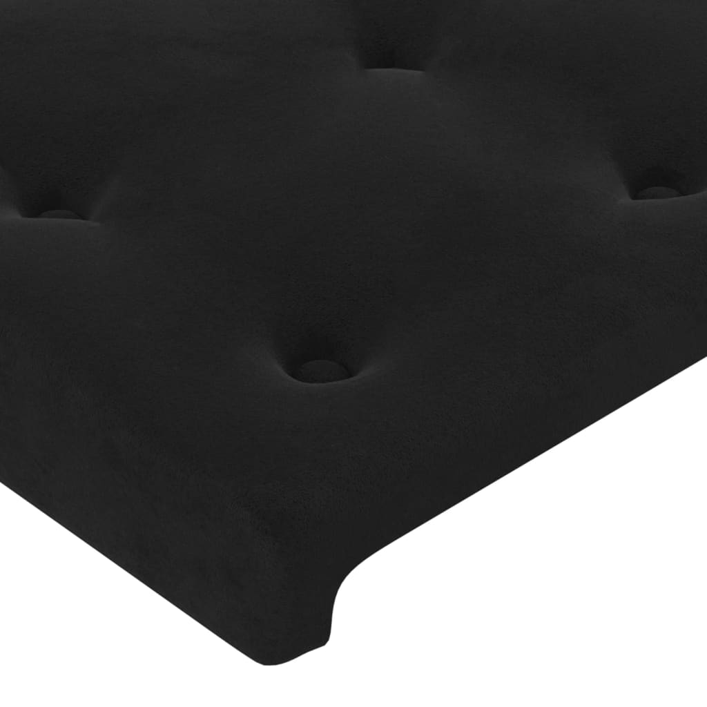 vidaXL Hoofdbord LED 180x5x78/88 cm fluweel zwart
