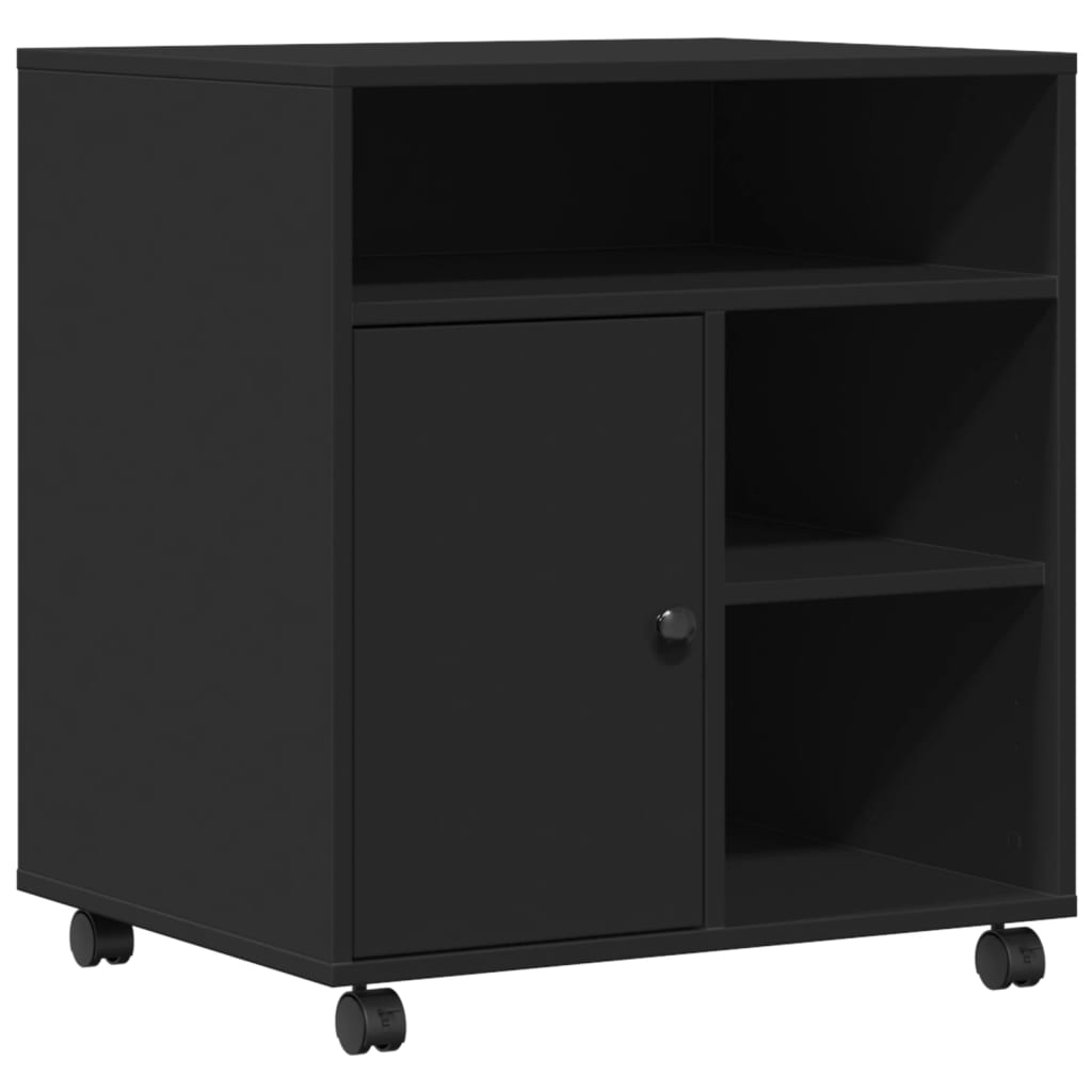 Printerkastje met wielen 41x32x34,5 cm sonoma eikenkleurig