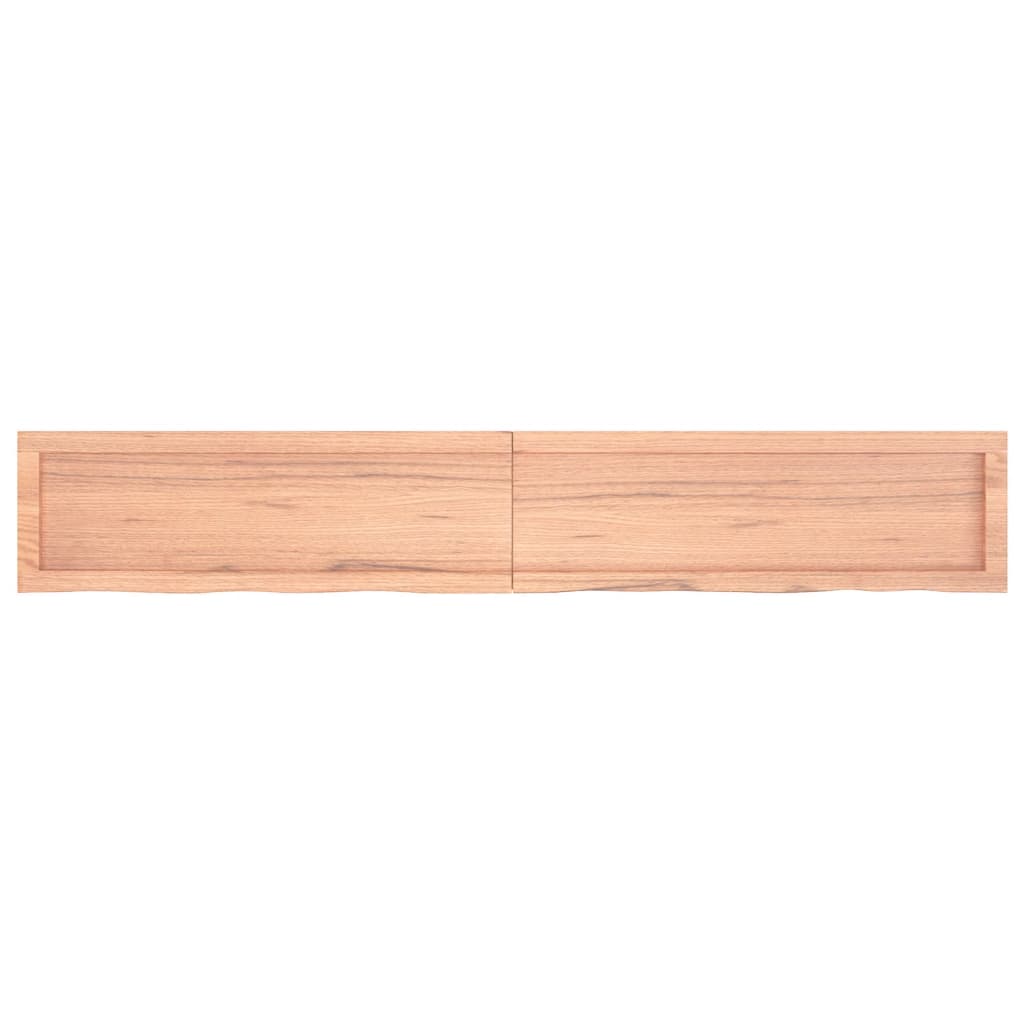 vidaXL Wastafelblad 180x30x(2-4) cm behandeld massief hout lichtbruin