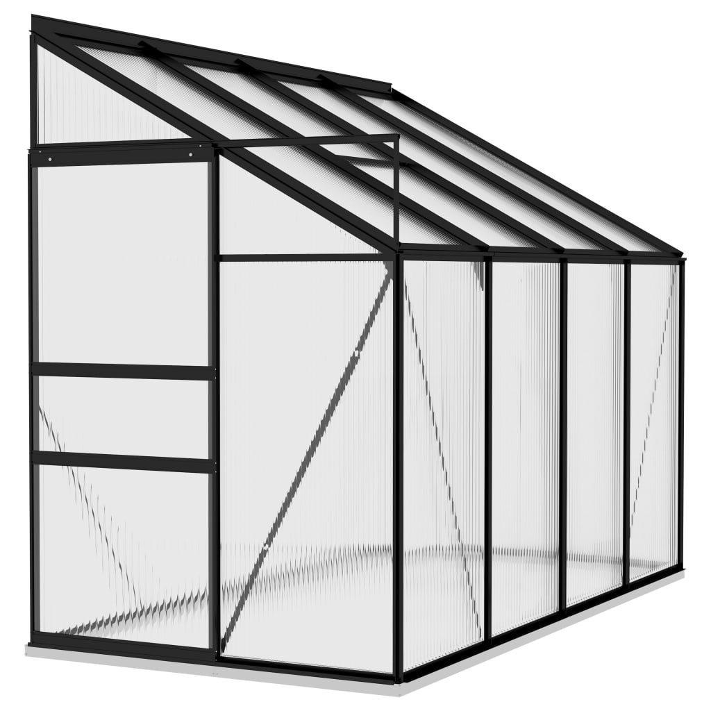 vidaXL Broeikas 5,24 m³ aluminium antracietkleurig