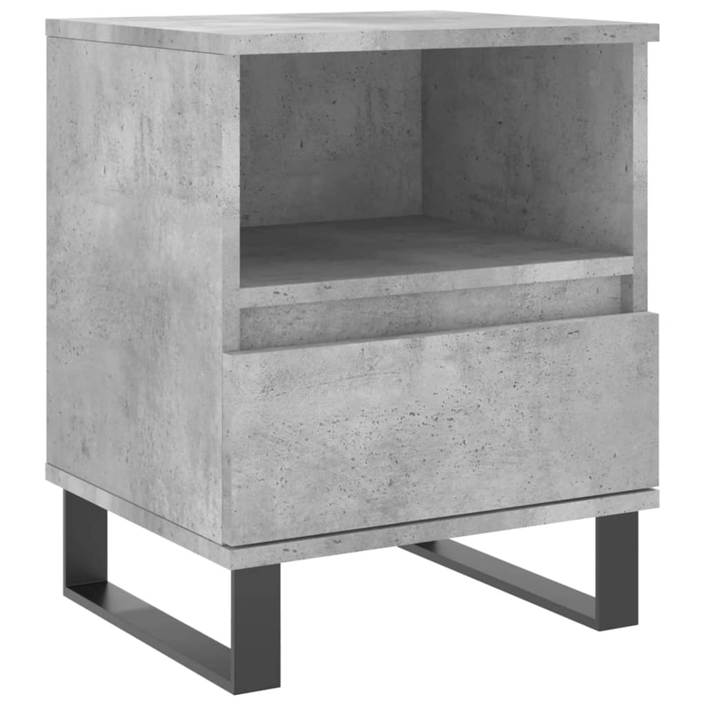 vidaXL Nachtkastjes 2 st 40x35x50 cm bewerkt hout betongrijs