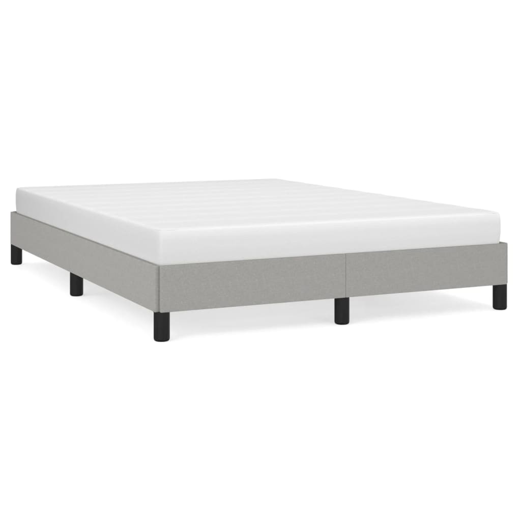 vidaXL Bedframe zonder matras stof lichtgrijs 140x200 cm