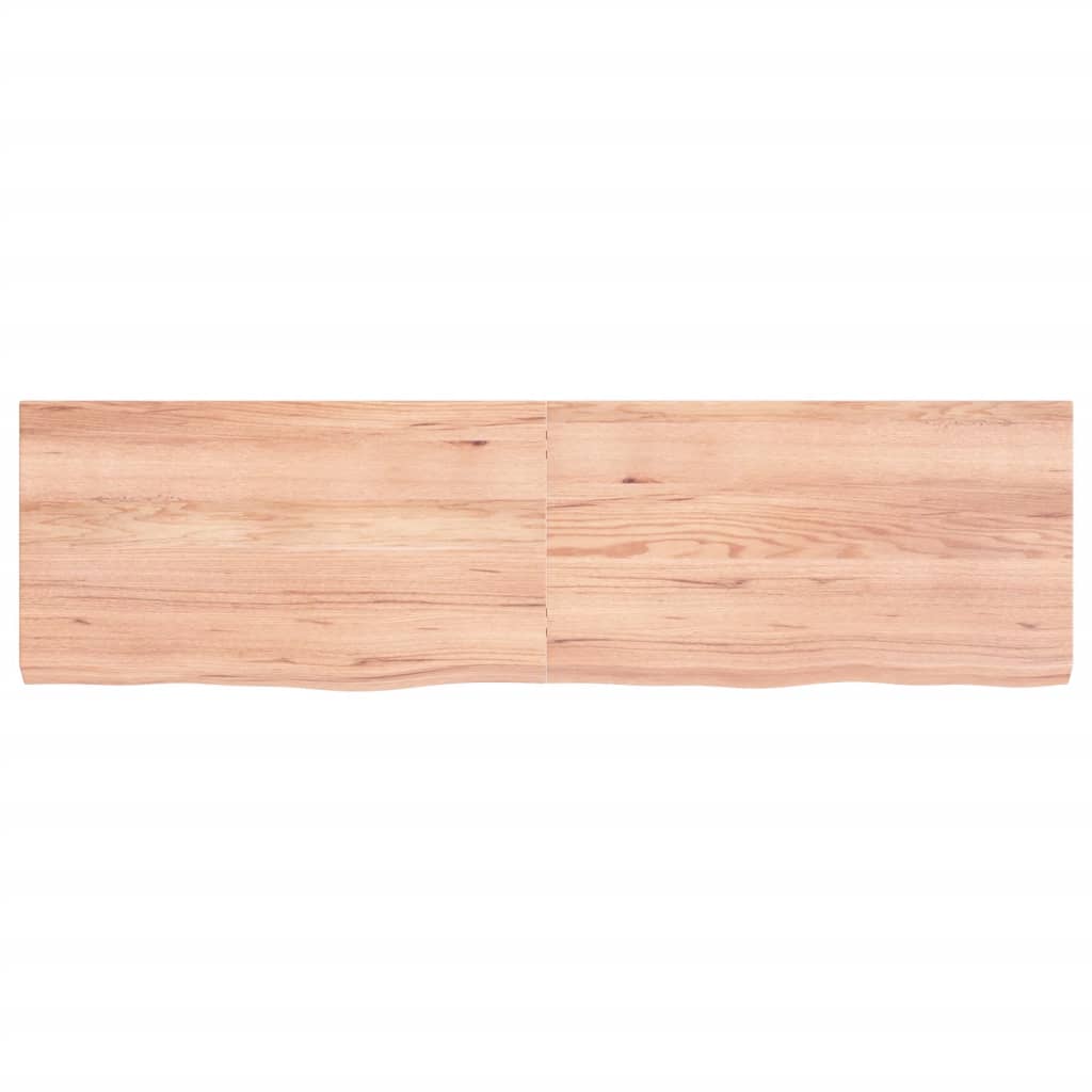 vidaXL Wandschap 180x50x(2-6)cm behandeld massief eikenhout lichtbruin