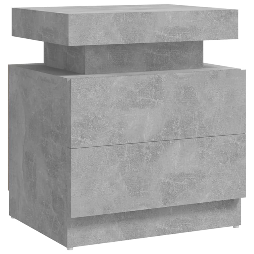 vidaXL Nachtkastje 45x35x52 cm spaanplaat betongrijs