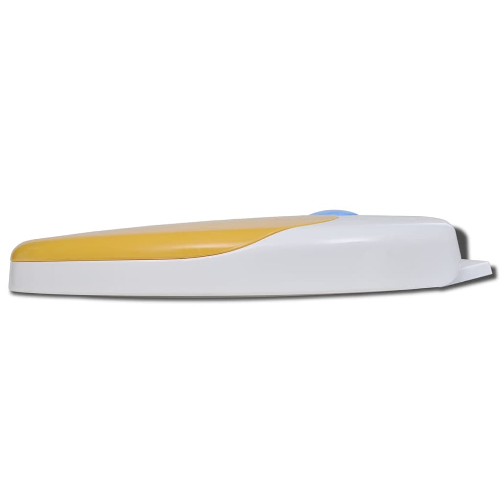 vidaXL Toiletbrillen met soft-close deksels 2 st kunststof wit en geel