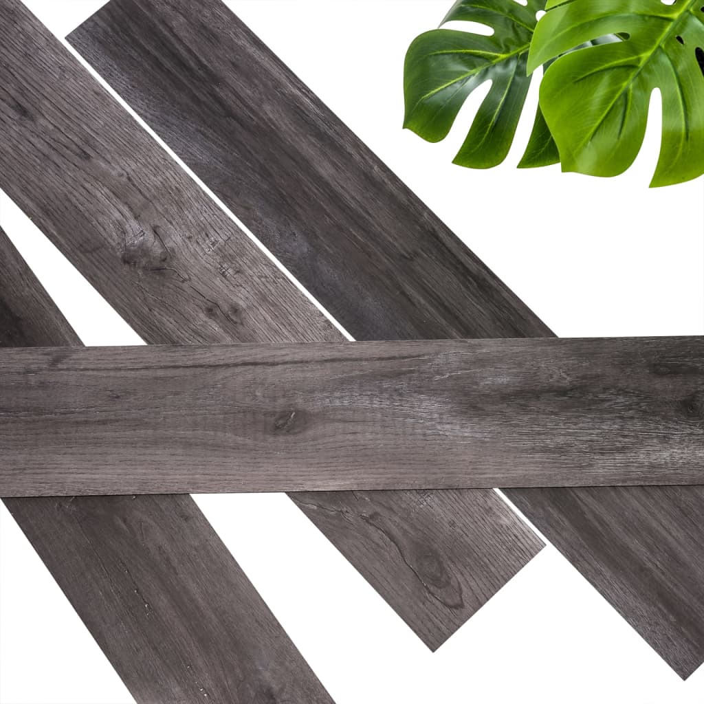 WallArt Planken hout-look schuurhout eiken houtskoolzwart