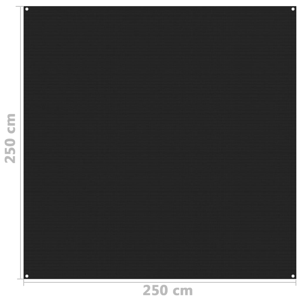 vidaXL Tenttapijt 250x250 cm zwart