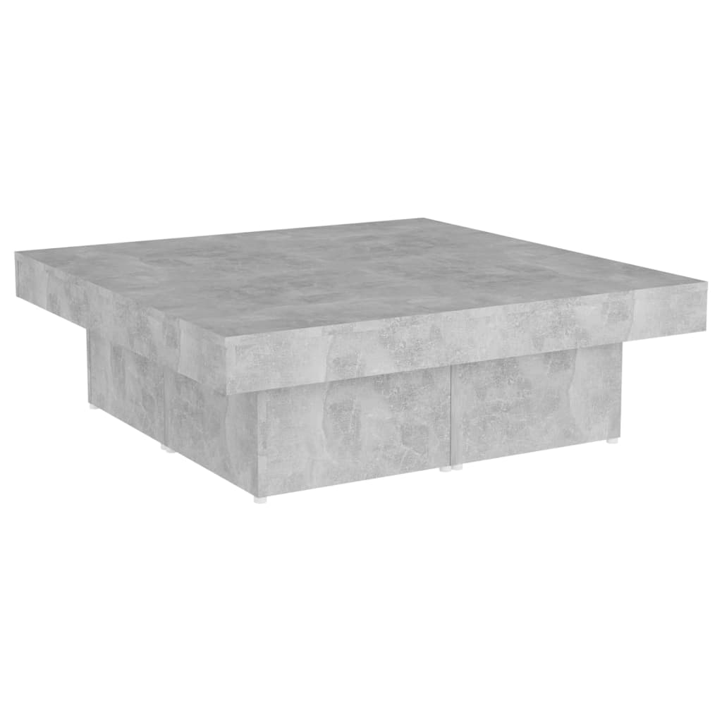 vidaXL Salontafel 90x90x28 cm spaanplaat betongrijs