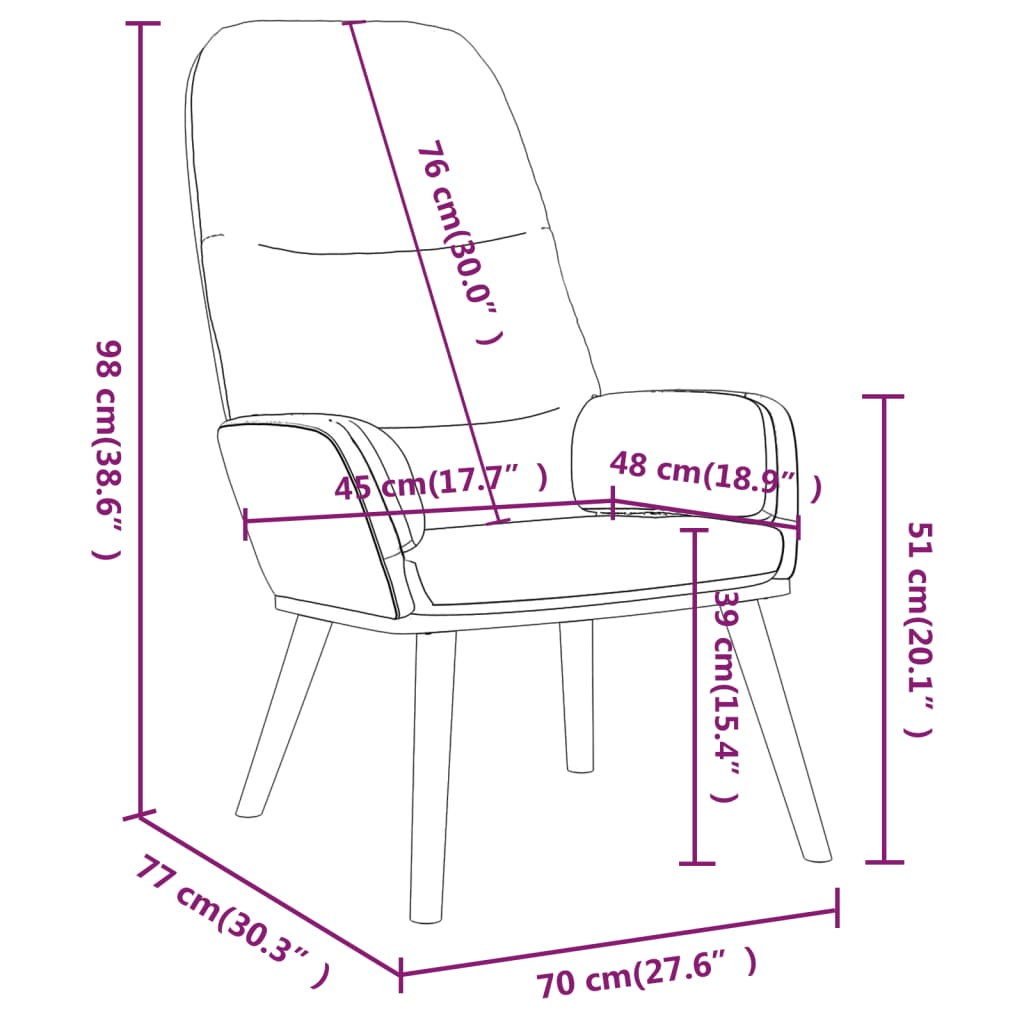 vidaXL Relaxstoel met voetenbank stof mosterdgeel