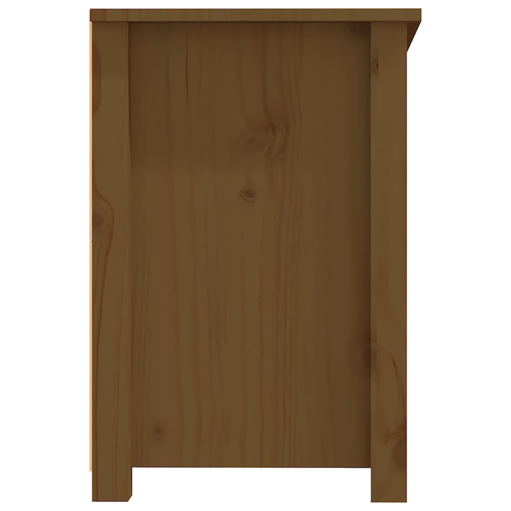 vidaXL Tv-meubel 114x35x52 cm massief grenenhout honingbruin