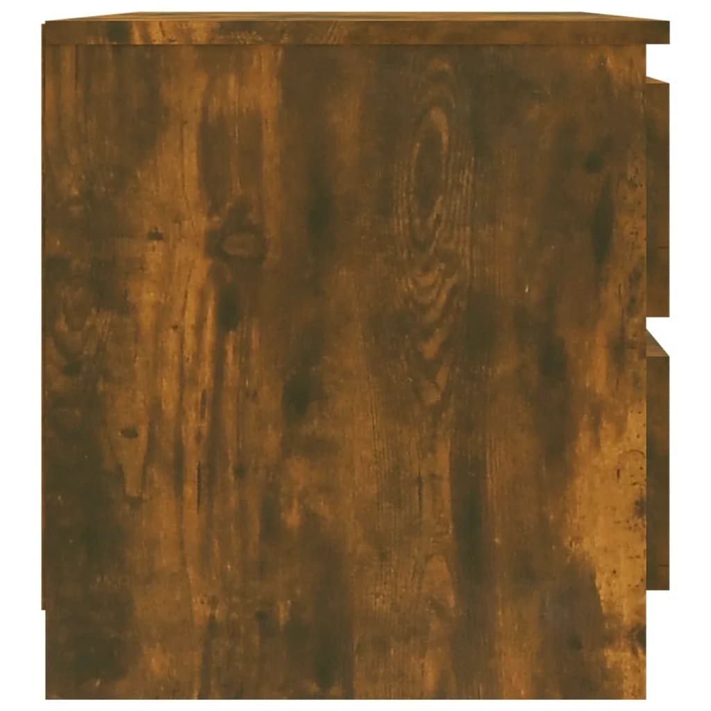 vidaXL Nachtkastje 50x39x43,5 cm bewerkt hout gerookt eikenkleurig