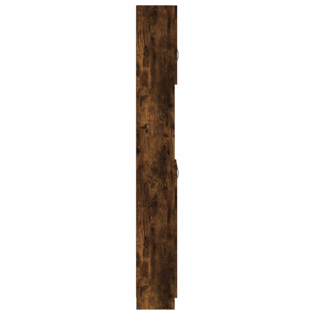 vidaXL Badkamerkast 32x25,5x190 cm bewerkt hout gerookt eikenkleurig