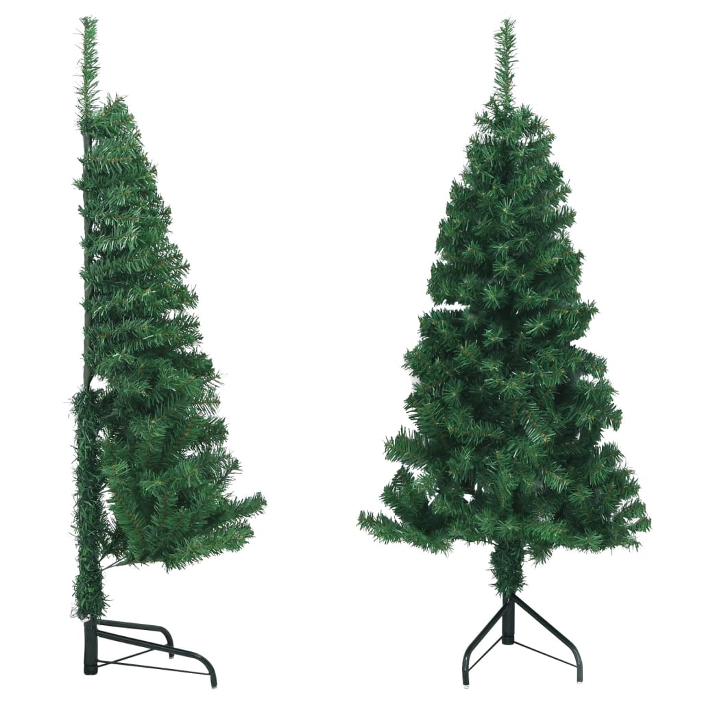 vidaXL Kunstkerstboom hoek 120 cm PVC groen