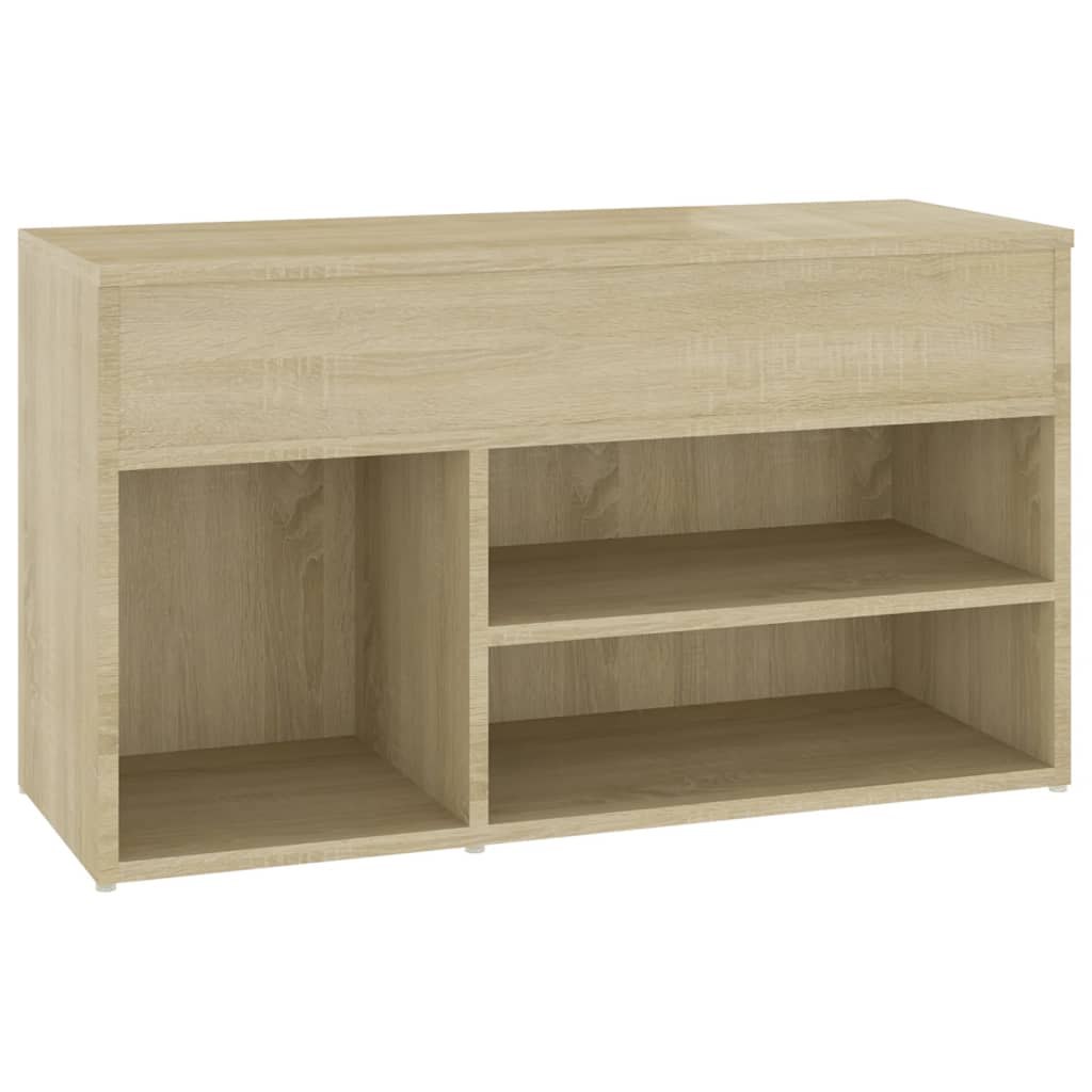 vidaXL Schoenenbank 80x30x45 cm bewerkt hout sonoma eikenkleurig