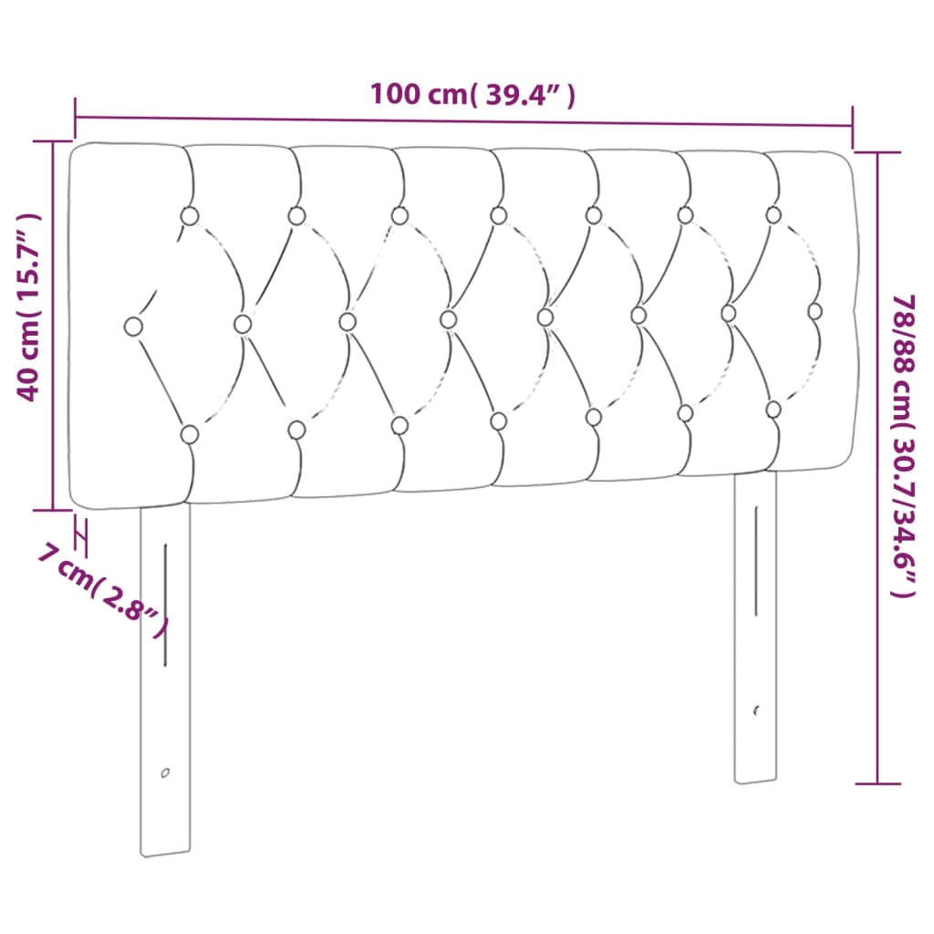 vidaXL Hoofdbord 100x7x78/88 cm fluweel donkergroen