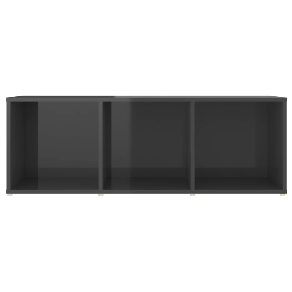 vidaXL Tv-meubelen 4 st 107x35x37 cm spaanplaat hoogglans grijs