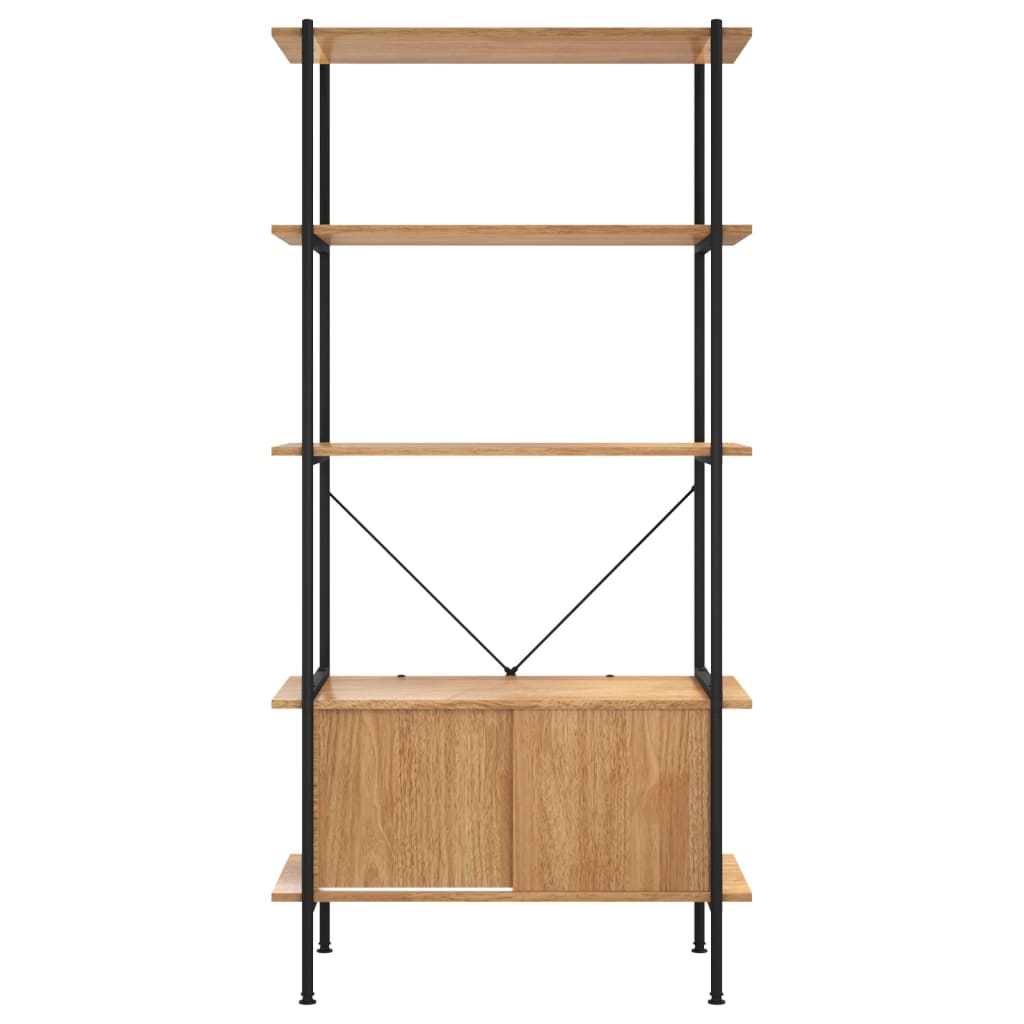 vidaXL Opbergrek 3-laags 80x40x92 cm zwart en eikenkleurig, opbergkast, boekenkast, staande kast, opbergkasten, boekenkasten, staande kasten