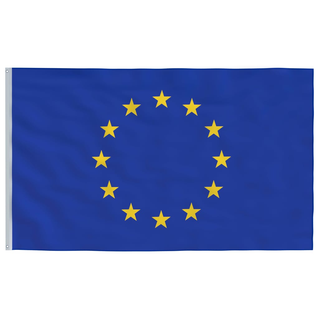 vidaXL Vlag met vlaggenmast Europa 6 m aluminium