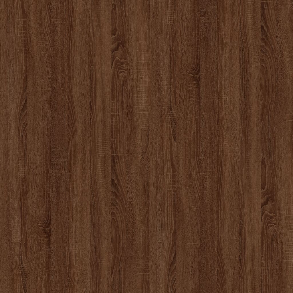 vidaXL Nachtkastje 50x46x50 cm bewerkt hout bruineikenkleurig
