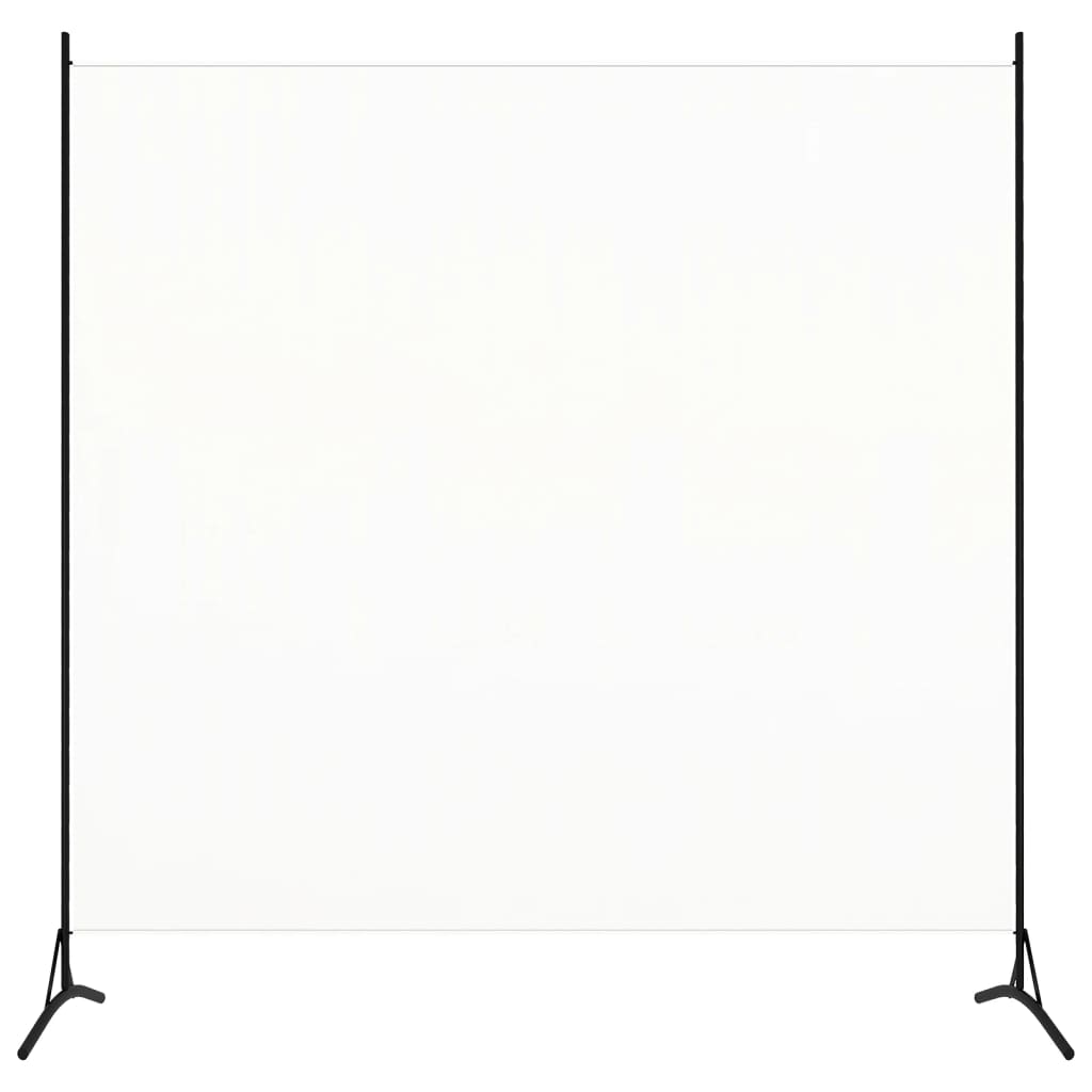 vidaXL Kamerscherm met 1 paneel 175x180 cm stof wit