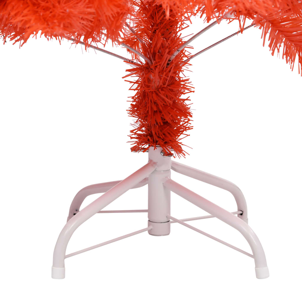 vidaXL Kunstkerstboom met verlichting en kerstballen 150 cm PVC rood