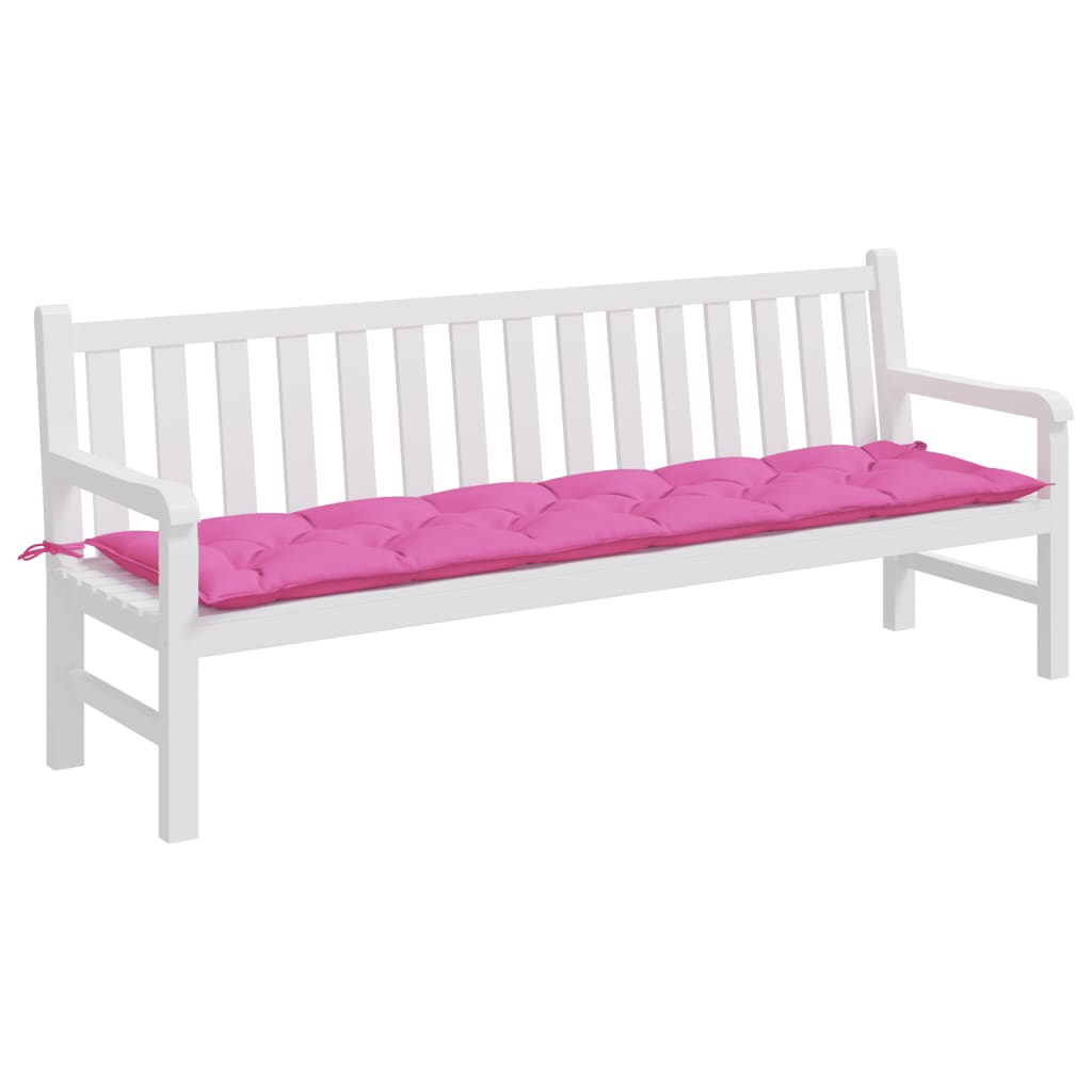 vidaXL Tuinbankkussen 200x50x7 cm stof roze