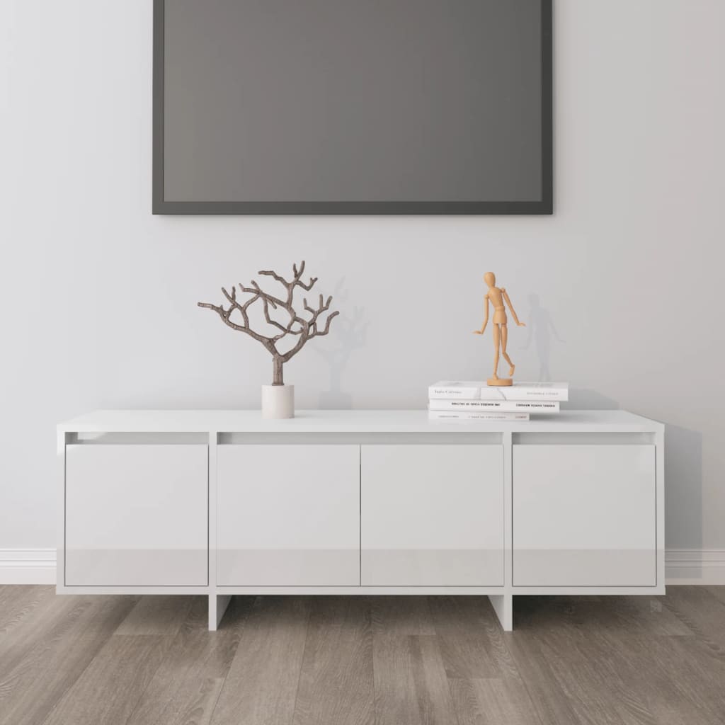 vidaXL Tv-meubel 120x30x40,5 cm bewerkt hout hoogglans wit