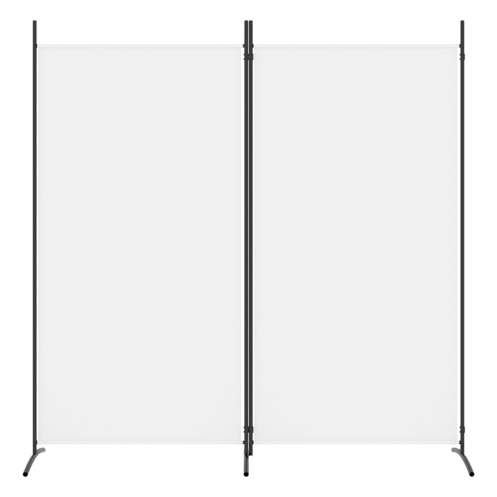 vidaXL Kamerscherm met 2 panelen 175x180 cm stof wit
