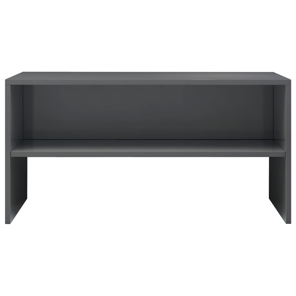 vidaXL Tv-meubel 80x40x40 cm bewerkt hout hoogglans grijs