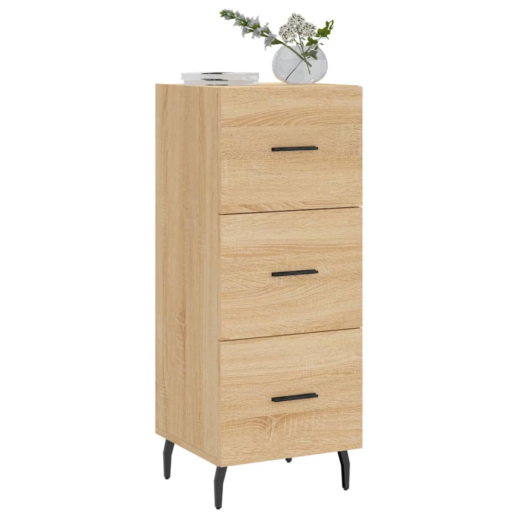 vidaXL Dressoir 34,5x34x90 cm bewerkt hout sonoma eiken