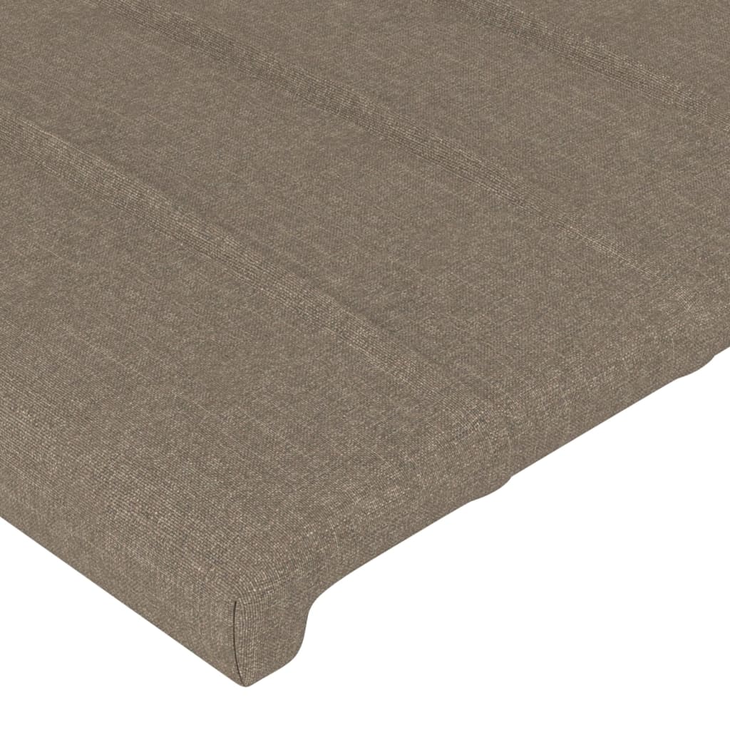 vidaXL Hoofdbord LED 80x5x78/88 cm stof taupe