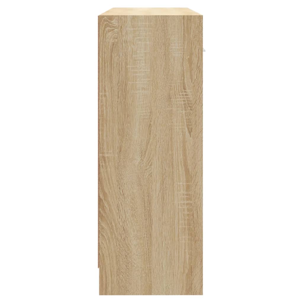vidaXL Dressoir 91x28x75 cm bewerkt hout sonoma eikenkleurig