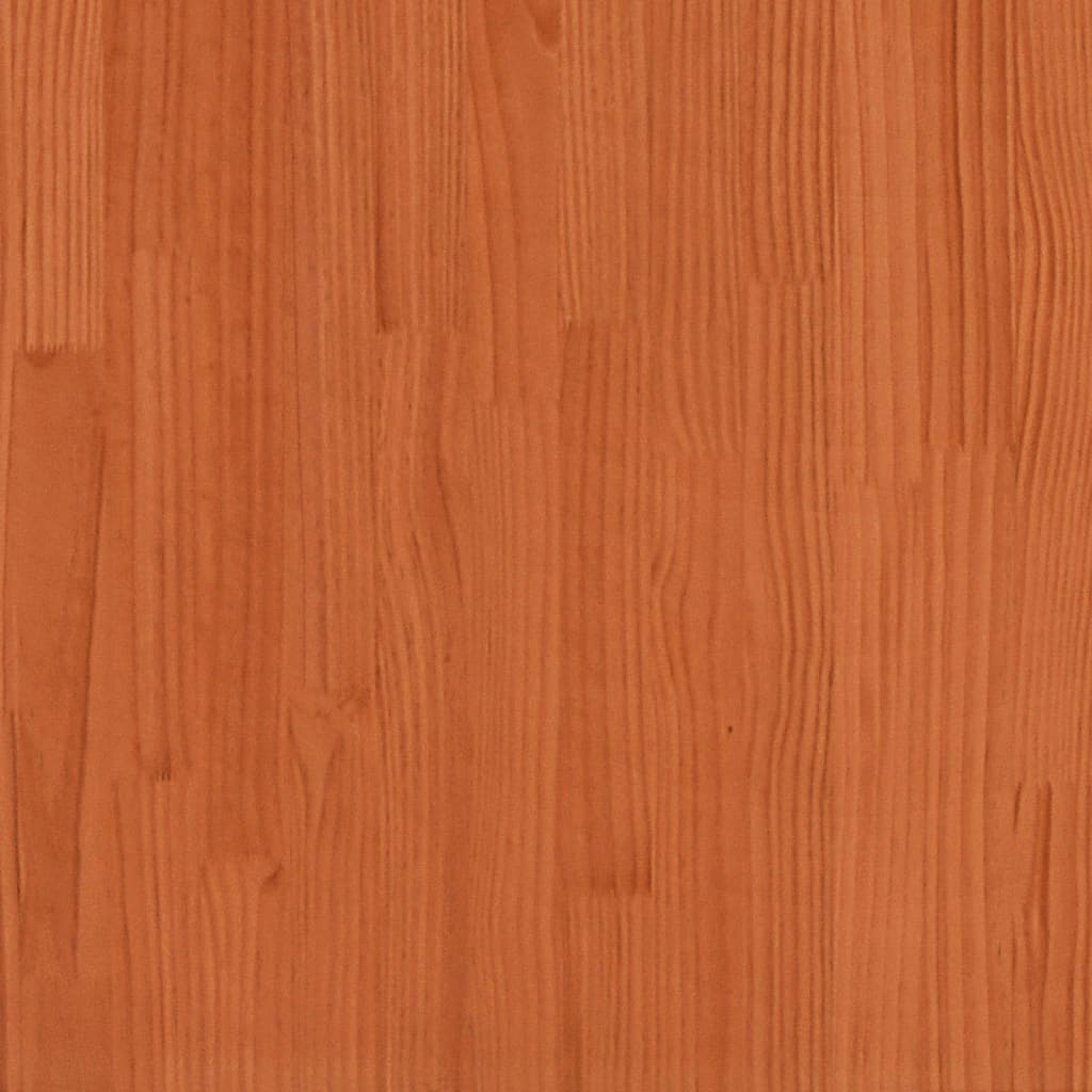 vidaXL Bedframe met hoofdbord massief grenenhout wasbruin 120x190 cm