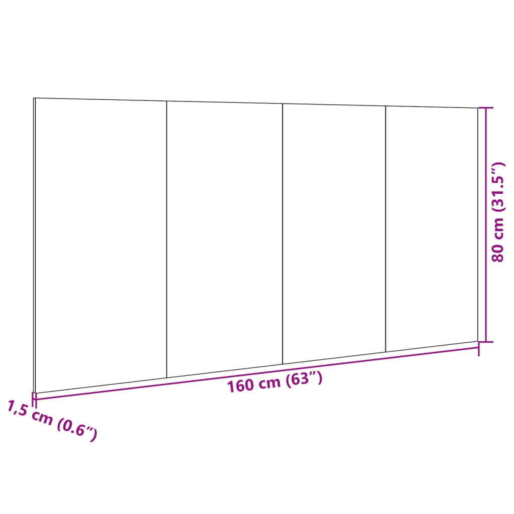 vidaXL Hoofdbord met kastjes 160 cm bewerkt hout wit