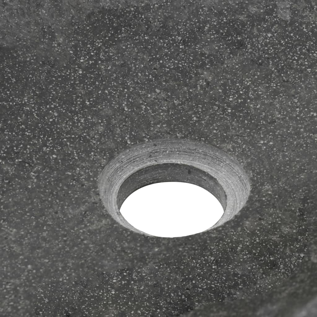vidaXL Wastafel ovaal 60-70 cm riviersteen