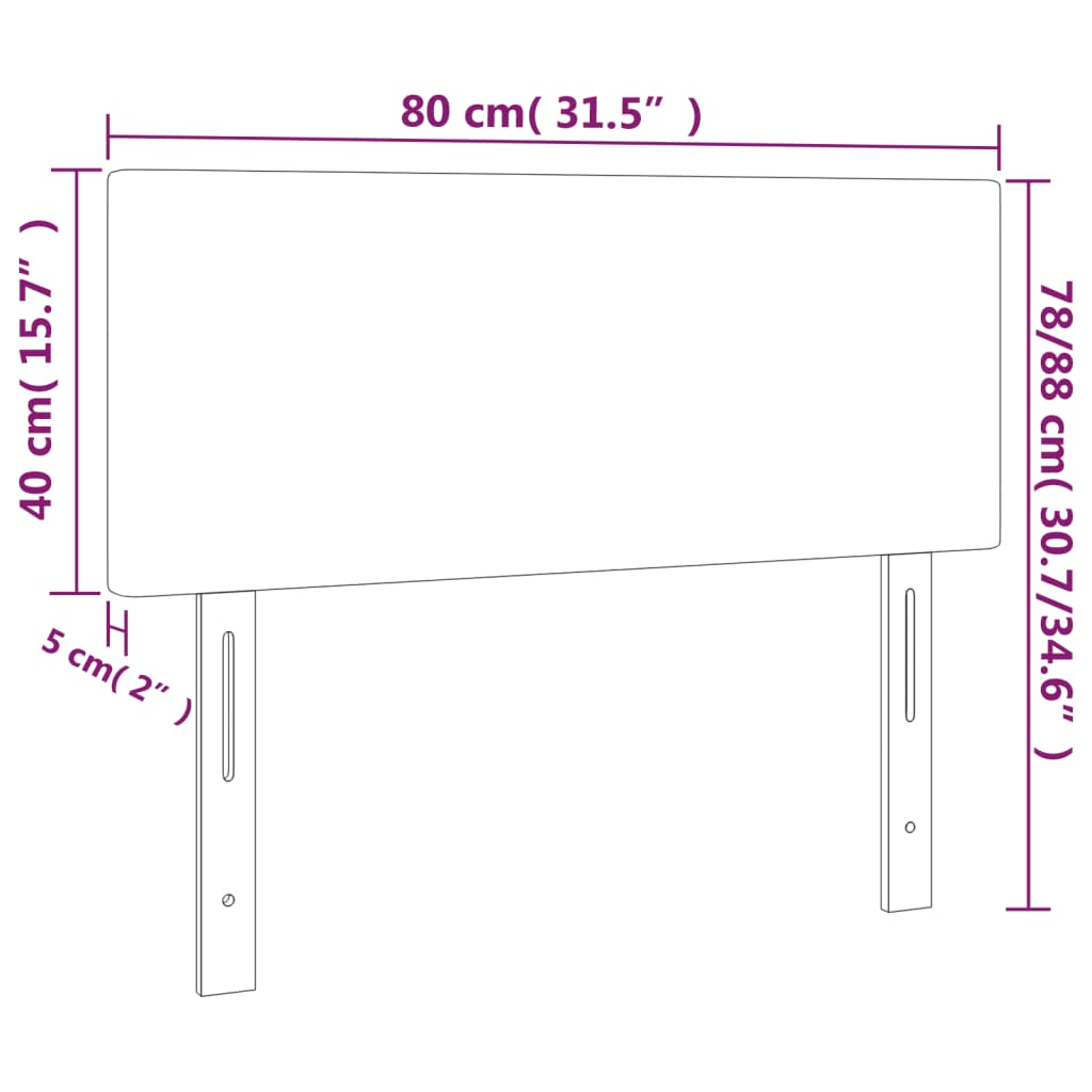 vidaXL Hoofdbord 80x5x78/88 cm kunstleer wit