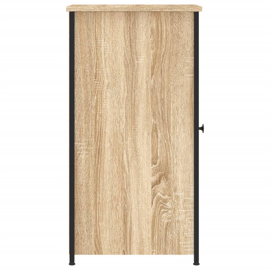 vidaXL Nachtkastjes 2 st 32x42x80 cm bewerkt hout sonoma eikenkleurig