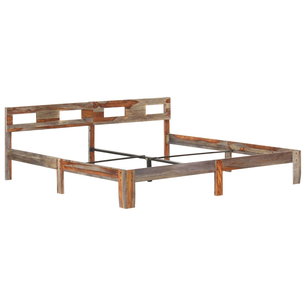 vidaXL Bedframe zonder matras massief hout 200x200 cm