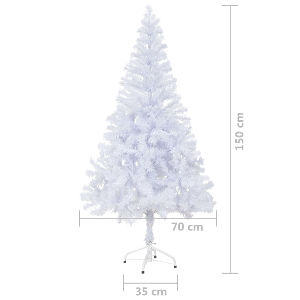 vidaXL Kunstkerstboom met verlichting en kerstballen 380 takken 150 cm