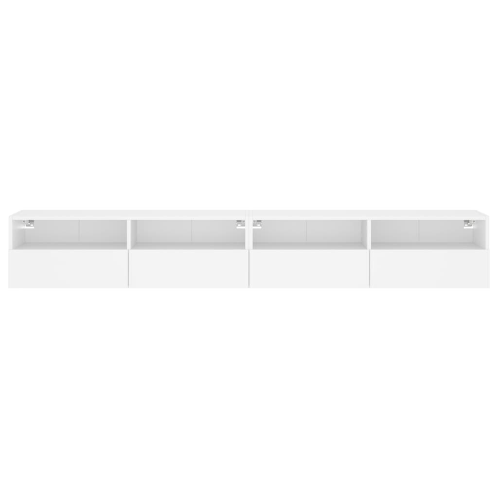 vidaXL Tv-wandmeubels 2 st 100x30x30 cm bewerkt hout wit