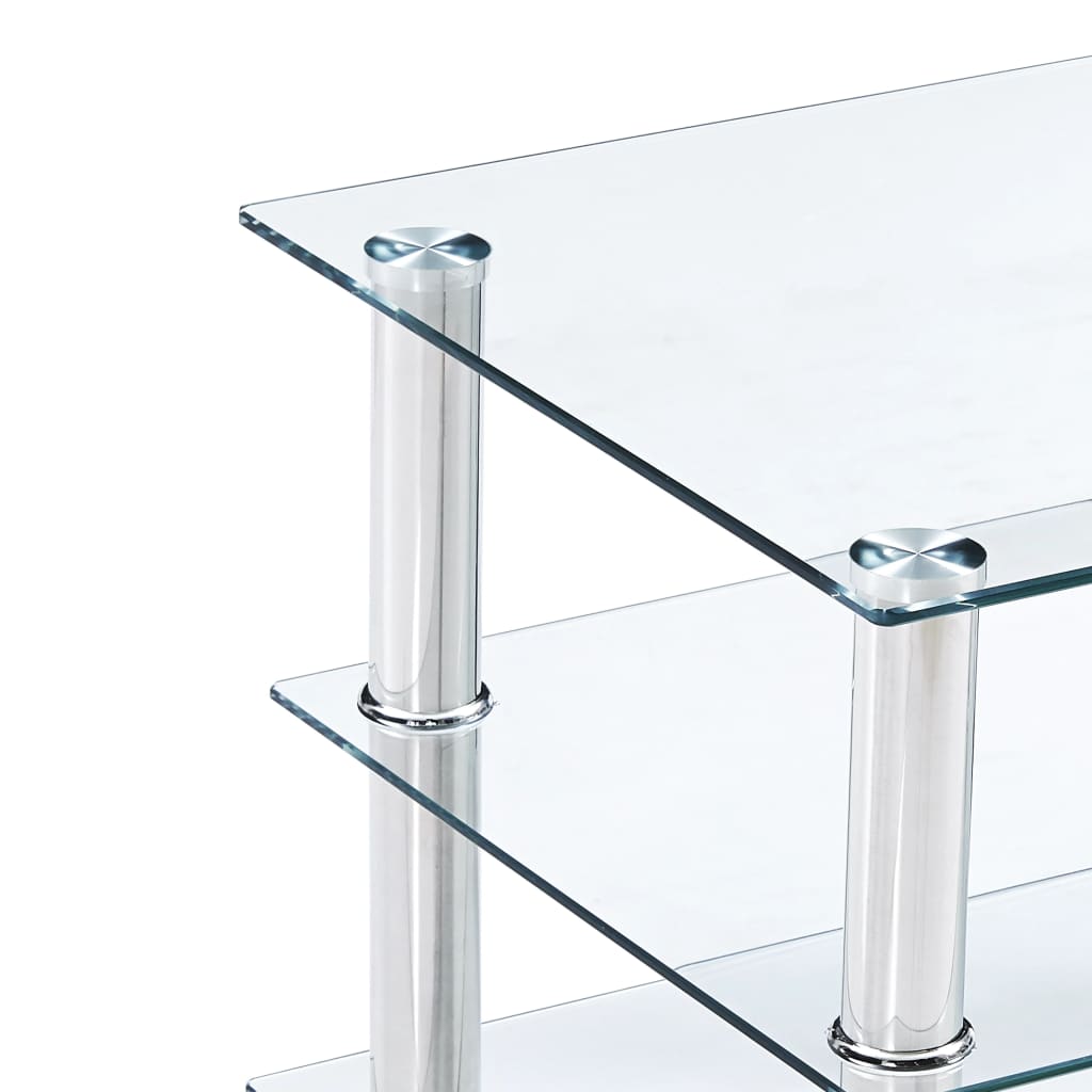 vidaXL Tv-meubel 150x40x40 cm gehard glas transparant