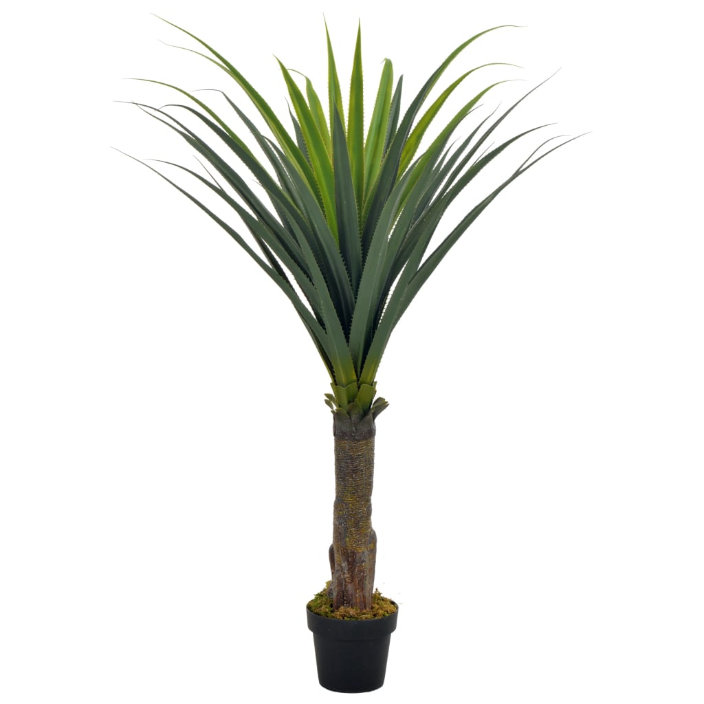 vidaXL Kunstplant met pot yucca boom 145 cm groen