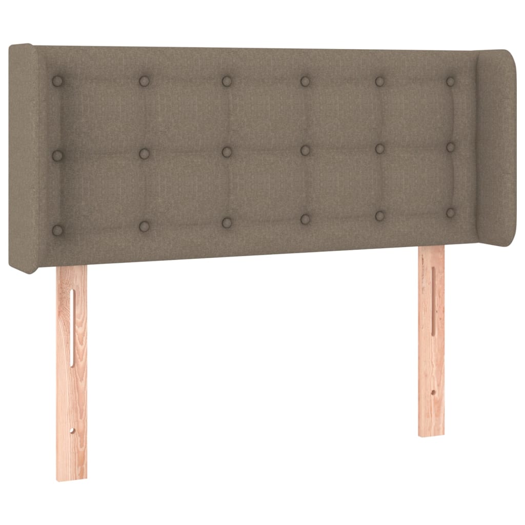 vidaXL Hoofdbord met randen 93x16x78/88 cm stof taupe