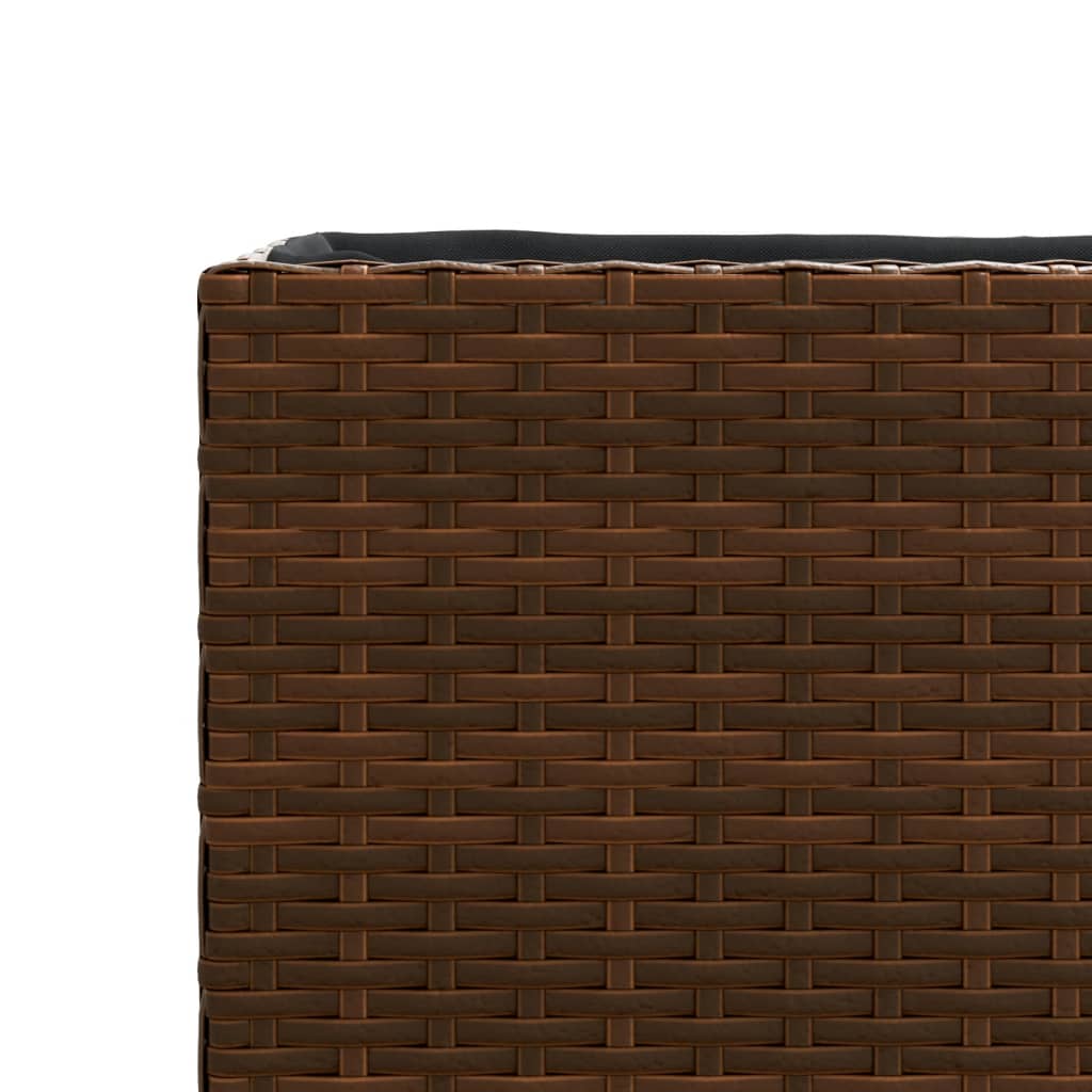 vidaXL Plantenbak 36x30x32 cm poly rattan bruin